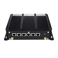 HUNSN Micro Firewall Appliance, Mini PC, OPNsense, Untangle, VPN, Router PC, Intel Core I3 8140U, RC02k, AES-NI, 6 x 2.5GbE I225-V, 4 x USB, HDMI, Console, 32G RAM, 512G SSD