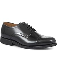 Men's Dress Oxfords Shoes Genuine Leather Lace-Up Oxford Derby Brogue Shoes