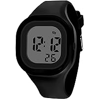 findtime Wrist Watch Digital Watch Silicone Strap Square Sports Watch 5ATM Waterproof Wristwatches with Stopwatch Date Alarm Clock Light Teenager Watches Women Men Digital Watch Black, Black, Strap.