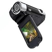 HD Video Camera 16MP High Definition Digital Camcorder with 2.7inch LCD Display Black Small Camera