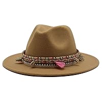 Fall Winter Wide Brim Fedora Hat Women Men with Belt Panama Jazz Cap Vintage Hats Chapeau Feutre Homme X size56-58cm