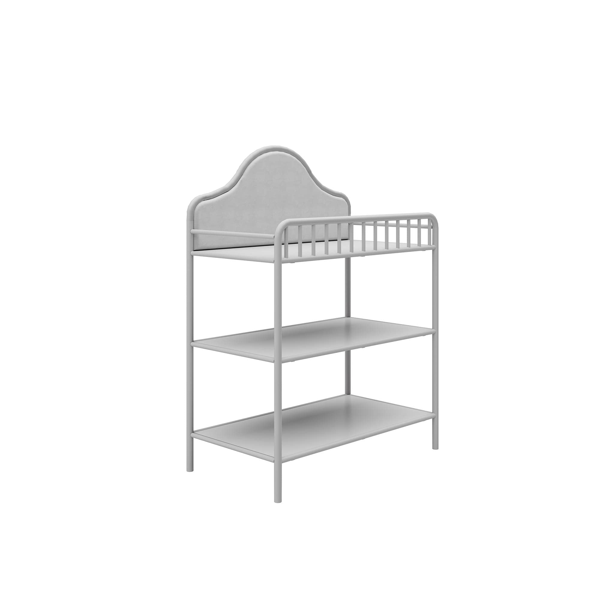 Little Seeds Piper Upholstered Metal Changing Table, Nursery Furniture, Dove Gray