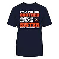 FanPrint Virginia Cavaliers - I'm A Proud Brother of an Awesome Sister T-Shirt