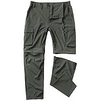 Gash Hao Mens Hiking Convertible Pants Outdoor Waterproof Quick Dry Zip Off Lightweight Fishing Pants