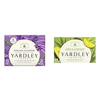 Yardley London Nourishing Bath Soap Bars, English Lavender Calms & Soothes, Aloe & Avocado Conditions Skin, 7 Oz Total