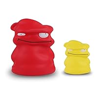 Anboor 2pcs Jumbo Squishies Monsters Soft Slow Rising Scented Squishys (Red & Yellow)
