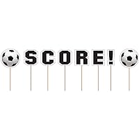 Creative Converting Sports Fanatic Soccer Score Cupcake Picks, Set of 12