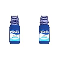 Phillips' Milk of Magnesia Liquid Laxative, 12 oz, Cramp Free & Gentle Overnight Relief of Occasional Constipation, 1 Milk of Magnesia Brand (Pack of 2)
