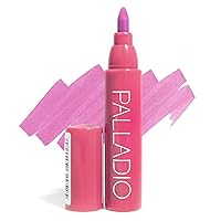 Palladio Lip Stain, Hydrating and Waterproof Formula, Matte Color Look, Longlasting All Day Wear Lip Color, Smudge Proof Natural Finish, Precise Chisel Tip Marker, Orchid