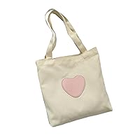 KieTeiiK Cross Body Bag,Stylish Canvas Love Heart Handbag for Women Shoulder Bags Durable and Convenient Tote Bag