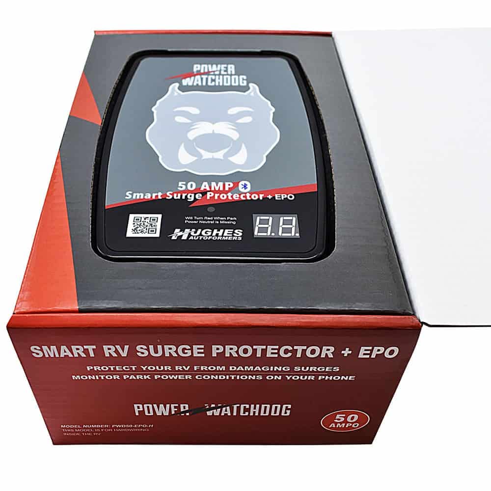 Power Watchdog PWD50-EPO-H, Bluetooth Surge Protector with Auto Shutoff, 50 Amp, Hardwired