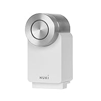 Nuki Smart Lock Pro (4th Generation), Smart Door Lock with WiFi and Mat for Remote Access, Electronic Door Lock Makes Smartphone Key with Battery Power Pack, White