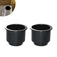 2 Pack Car Cup Holder Replacements, 4.3In x 3.6In Waterproof Plastic Vehicle Tea Cup Base Accessories, Universal Embedded Automotive Drink Holder for Truck SUV Car (Black)