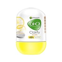 Garnier bi-o Clarify Roll On Antiperspirant Deodorant 48 Hour Protection - 50mL/1.69 fl oz (3 bottles)