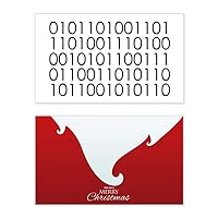 Programmer Binary System World Holiday Holiday Merry Christmas Congrats Card Xmas Letter Message