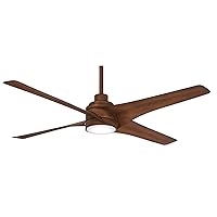 MINKA-AIRE F543L-DK Swept 56 Inch Ceiling Fan with Integrated 20W LED Dimmable Light in Distressed Koa Finish