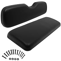 Rear Replacement Cushions for Golf Cart Rear Seat, Golf Cart Cushion Back Seat for EZGO TXT RXV ST for ST Sport for Valor Models for Club Car, Black, Rear, 2 Piece Set