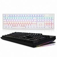ABKO K515 RGB Gaming Quick Swap Switch Mechanical Keyboard (English/Korean Keycaps) (Black, Blue Switch)