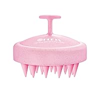 HEETA Scalp Massager Hair Growth, Soft Silicone Bristles to Remove Dandruff and Relieve Itching, Scalp Scrubber for Hair Care Relax Scalp, Shampoo Brush for Wet Dry Hair, Upgraded Material, Pink