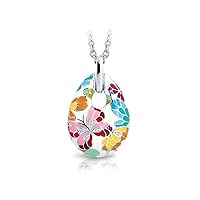 Belle Etoile Butterfly Kisses Pendant Sterling Silver Pave' w Chain