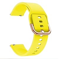 Watch Strap for Samsung Watch Active 2 40 Band Sport Wrist Bracelet Watch 4 40 44mm Classic 42 46mm Watchband (Color : Yellow, Size : Watch4 Classic 42mm)