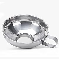 Funnel,Canning Funnel, Canning Funnel for Wide and Regular Jars, 1 PC Stainless Steel Canning Supplies Kitchen Funnel with Handle (Large)