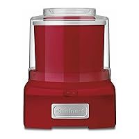 ICE-21RP1 1.5-Quart Frozen Yogurt, Ice Cream and Sorbet Maker, Double Insulated Freezer Bowl elminates the need for Ice and Makes Frozen Treats in 20 Minutes or Less, Red
