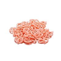 50Pcs/Pack Acrylic Chains Clasps Resin Chain Link Connectors for Lanyard Chains Purse Strap,DIY Jewelry Making Accessories(Size:16×12mm) (Orange)