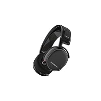 steelseries Arctis 7 Lag-Free Wireless Gaming Headset with DTS Headphone:X 7.1 Surround for PC, PlayStation 4, VR, Mac and Wired for Xbox One, Android and iOS - Black (Renewed)