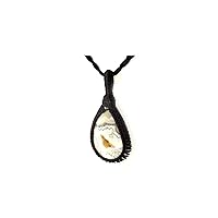 Crazy Lace Agate Gemstone Macrame Necklace, Semiprecious Stone Necklace, Hand Wrapped Jewelry SC-2880