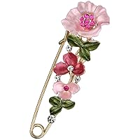 Ladies Brooches Flower Brooch Pins Scarves Shawl Clip Brooches for Women Durability and nice