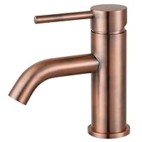 Kingston Brass LS8224DL Concord Single-Handle Bathroom Faucet with Push Pop-Up, Antique Copper