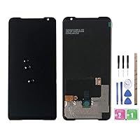 LCD Display + Outer Glass Touch Screen Digitizer Full Assembly Replacement for ASUS ROG Phone Ⅱ ZS660KL Phone 2 Phone2 i001DB Black