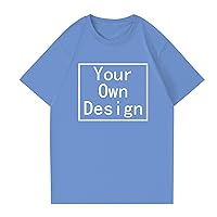 Custom Shirt for Women&Men, ADD Your Image & Text & Photo to Front Printing, Customized Tshirts Design Your Own