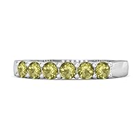 Multi Choice Your Gemstone Richfeel Band Half Eternity 0.12 Cts 925 Sterling Silver Stacking Ring