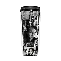 Tom Actor Waits Music Collage Singer Coffee Cup Travel Mug With Lids Drinking Cups For Tea Reusable Water Bottle For Women Men Mugs