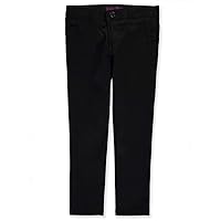 French Toast Little Girls' Stretch Twill Skinny Uniform Pants - Black, 5