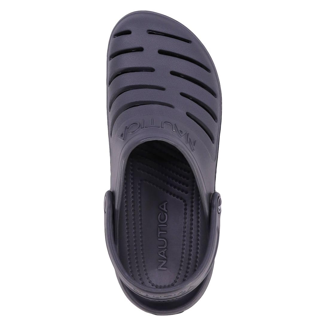 Nautica Men's Clogs - Athletic Sports Sandal - Slip-On with Adjustable Back Strap - (Water Shoes/Fuzzy Slippers) River Edge