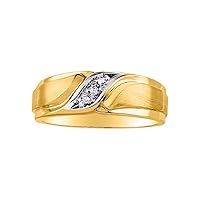 RYLOS His/Hers 14K Yellow Gold Wedding Band Rings with Diamonds: Discover our exclusive Gold Rings collection for your special day. Available in sizes 6-13, celebrate your love with timeless elegance.
