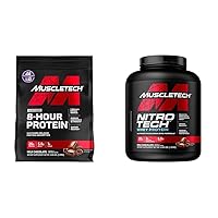 Muscletech Whey Protein Powder Phase8 Protein Powder | Whey & Casein Protein Powder Blend & Whey Protein Powder Nitro-Tech Whey Protein Isolate & Peptides | Milk Chocolate, 4 Pounds