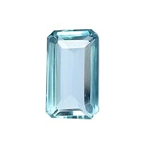 GEMHUB Pendant Size Blue London Topaz 30.50 Ct Translucent London Topaz Emerald Cut Blue Topaz Gemstone