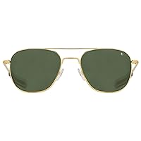 Original Pilot Sunglasses - Gold - Calobar Green AOLite Nylon Lenses - Bayonet Temple - 52-20-140