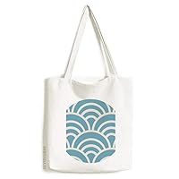 Pattern Wave Japanese Traditional Edo Tote Canvas Bag Shopping Satchel Casual Handbag