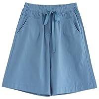 Summer Shorts Women Wide-Legged Trousers Loose Waist
