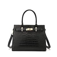 Cowhide Crocodile Print Women's Purse Premium Sense Top-Handle Bag Genuine Leather Women's Handbag