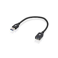 IOGEAR USB 3.0 Extension Cable Male to Female 12-Inch, G2LU3AMF
