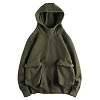 Autumn and Winter American Retro Hooded Men' Cotton Washed Heavyweight Casual Functional Pocket Jacket