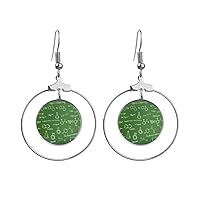 Organic Chemistry Molecular Atomic Structure Earrings Dangle Hoop Jewelry Drop Circle