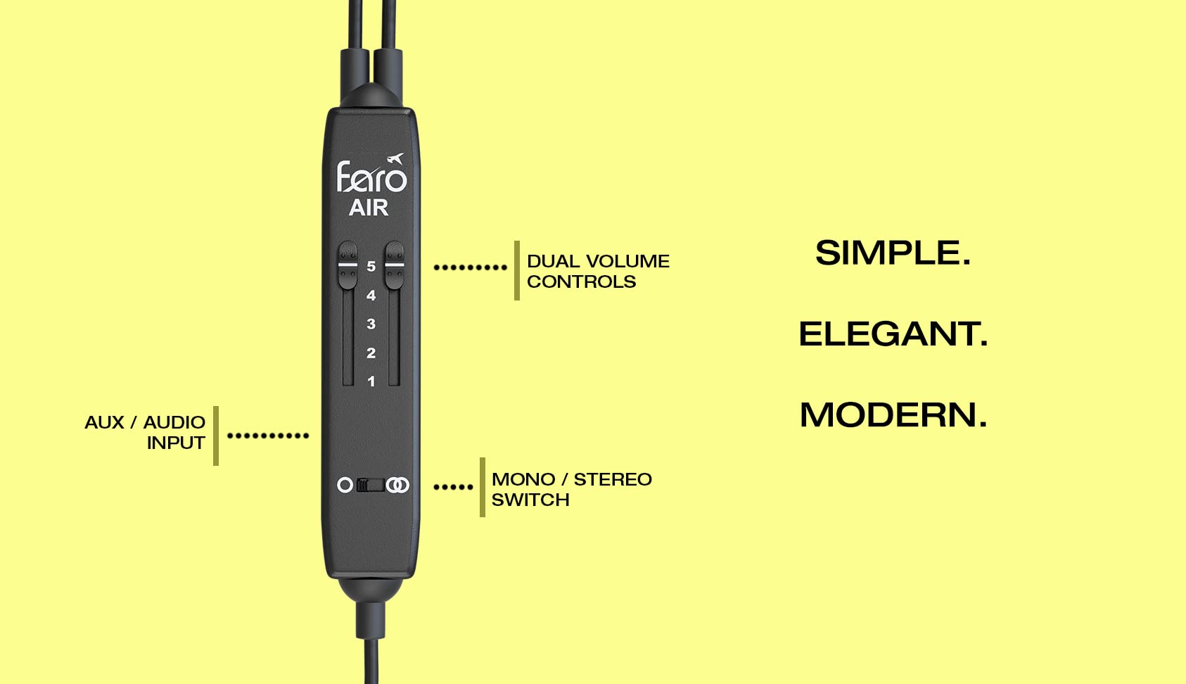 FARO AIR in-Ear Aviation Headset Premium Pilot Headset - Compare with ClarityAloft, Black