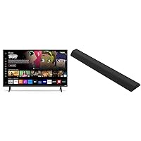 VIZIO 32 inch D-Series HD 720p Smart TV with Apple AirPlay and Chromecast Built-in & V-Series All-in-One 2.1 Home Theater Sound Bar with DTS Virtual:X, Bluetooth, Built-in